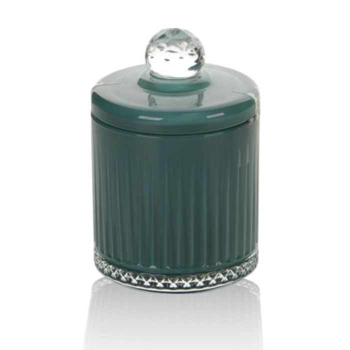 CANDELA IN VETRO VERDE 8.5X13C